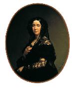 unknow artist Portrait de la Comtesse Adolphe de Rouge nee Marie de Saint-Georges de Verac oil painting on canvas